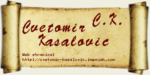 Cvetomir Kasalović vizit kartica